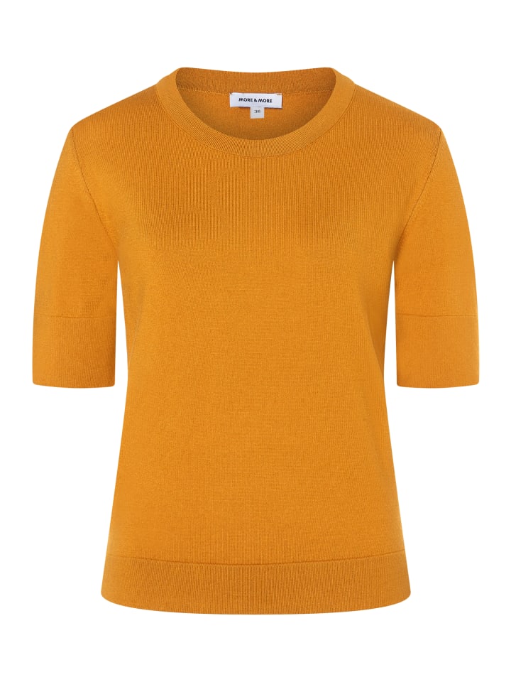 

Узкий, короткий свитер из смесовой вискозы осенне-желтого цвета More & More