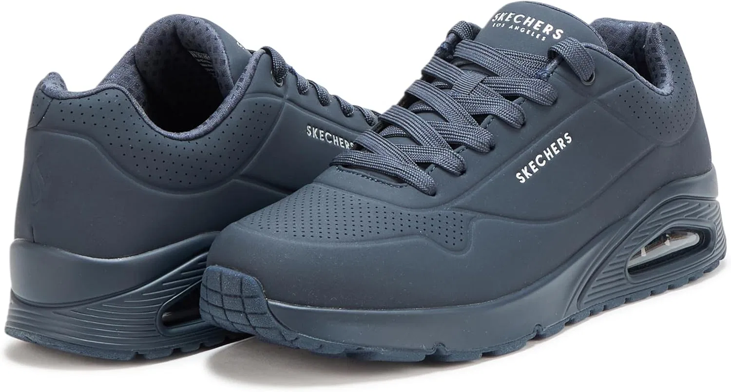 Мужские кроссовки Skechers UNO - Stand on Air, Dark Navy Blue — фото 3