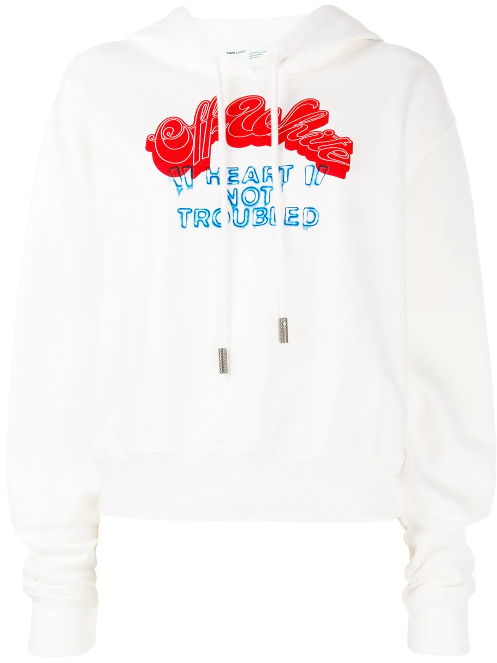 

Heart Not Troub hoodie OFF-WHITE, белый