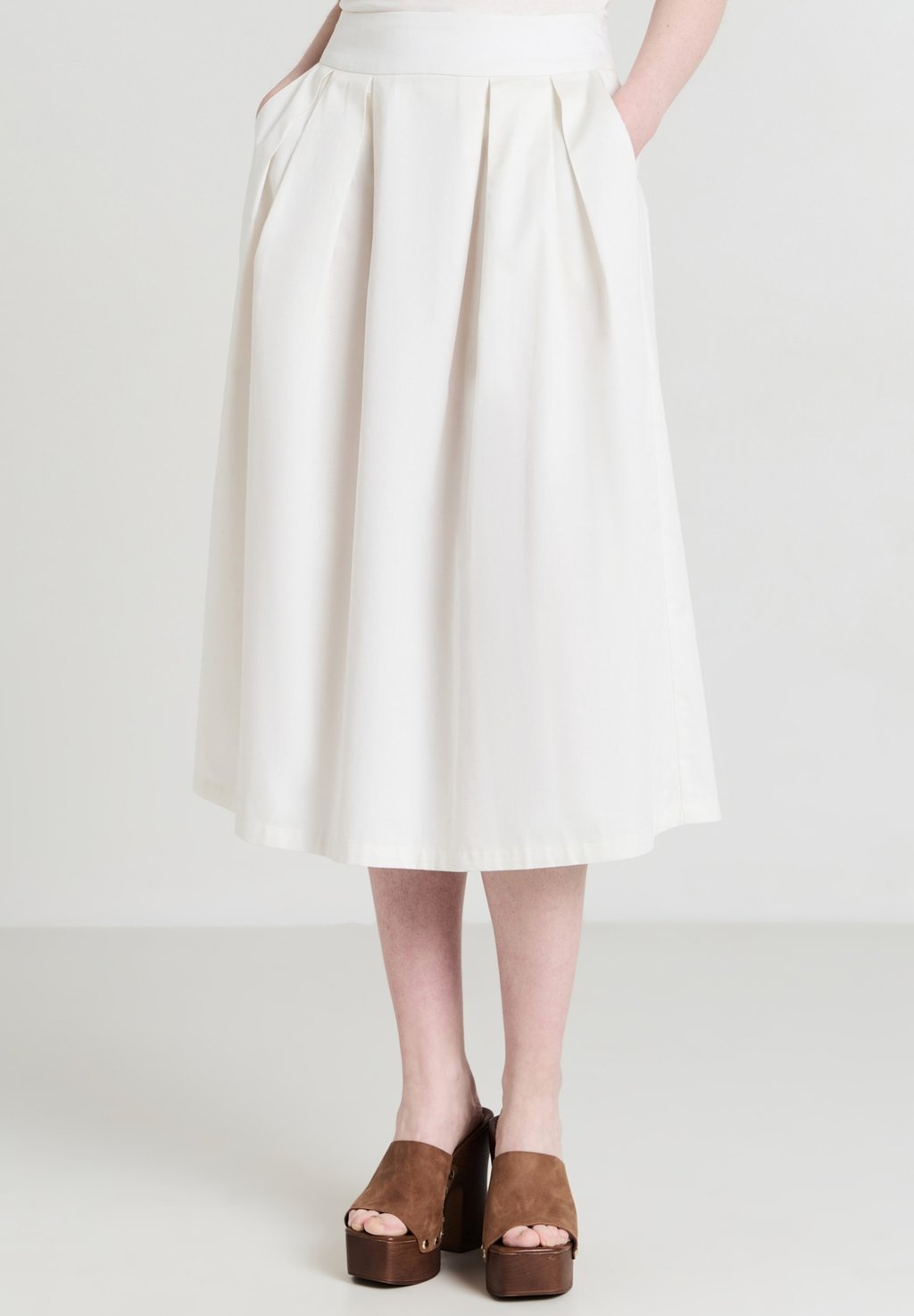 

Юбка А-силуэта MIDI PIEGHE FIX - Pleated skirt Calliope, цвет Bianco Lana