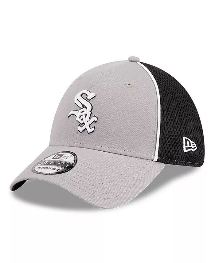 

Мужская серая бейсболка Chicago White Sox Pipe 39THIRTY Flex New Era