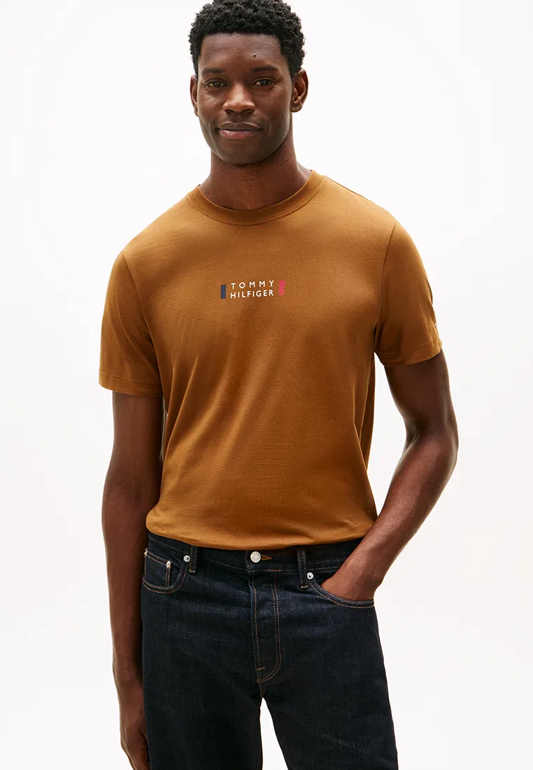 Футболка с коротким рукавом, Small Center Tee, Love, белый Tommy Hilfiger