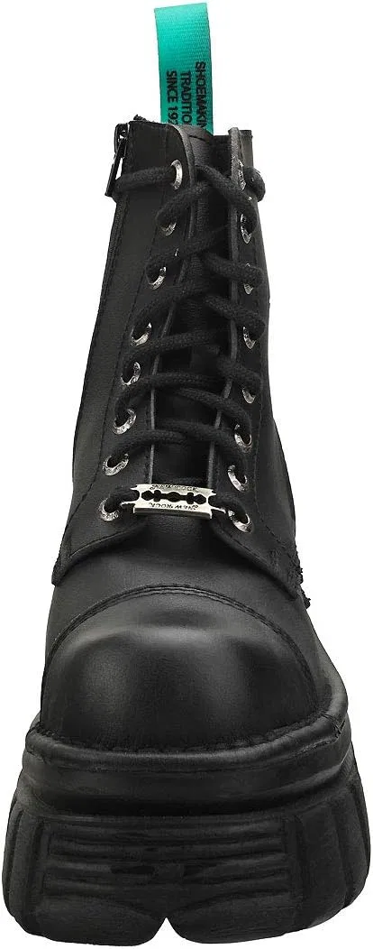 Ботинки New Rock Combat Vegan Unisex на платформе, Black — фото 3
