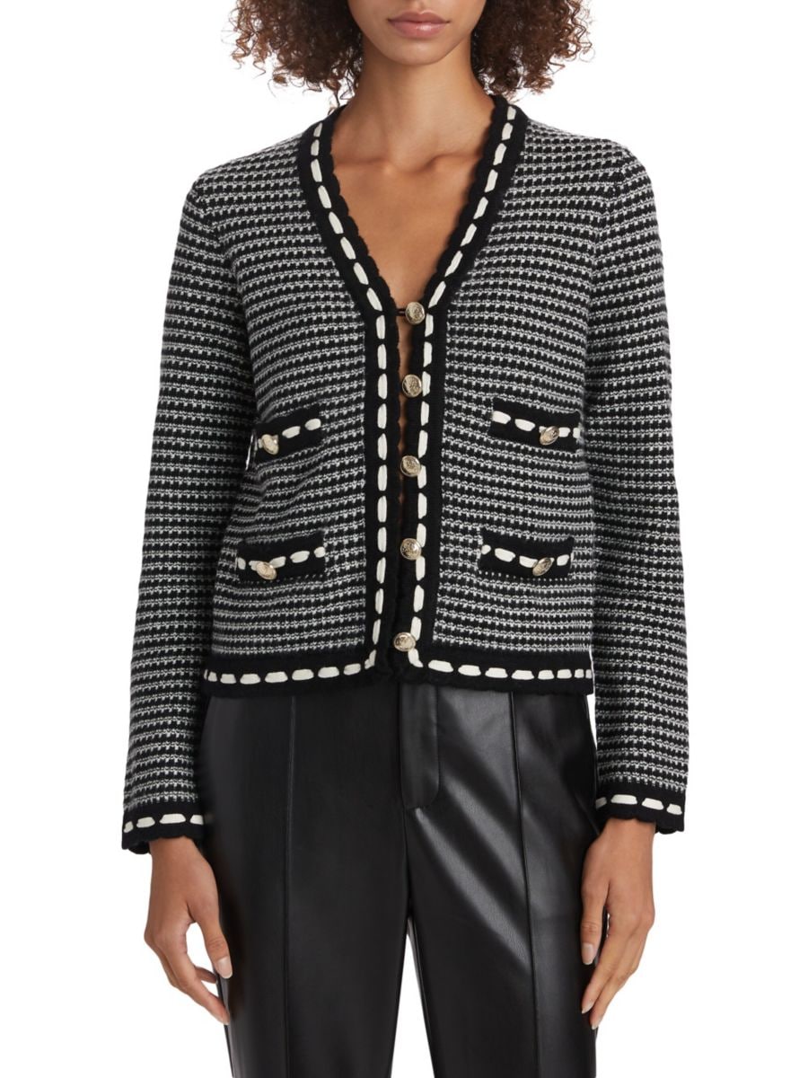 

Кардиган Альта Elie Tahari, цвет Noir And Sky White