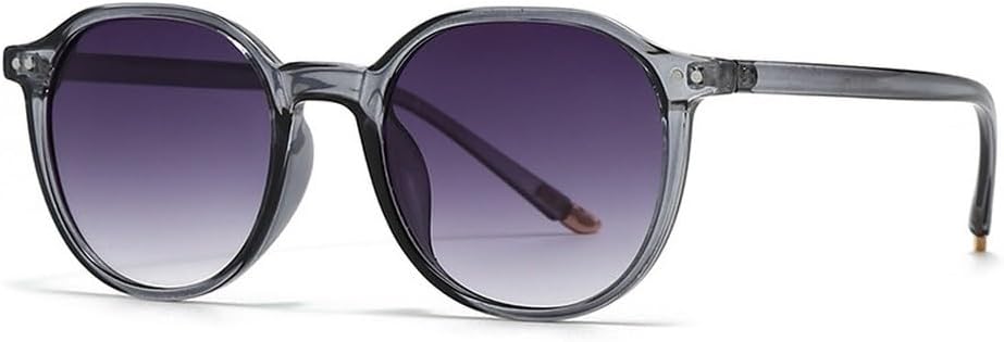 

Популярные модные круглые солнцезащитные очки для женщин, винтажные, с заклепками, панк, мужские, сине-зеленые, с УФ-защитой UV400, градиентные солнцезащитные очки SKFGNX, Grey Grey Gradient