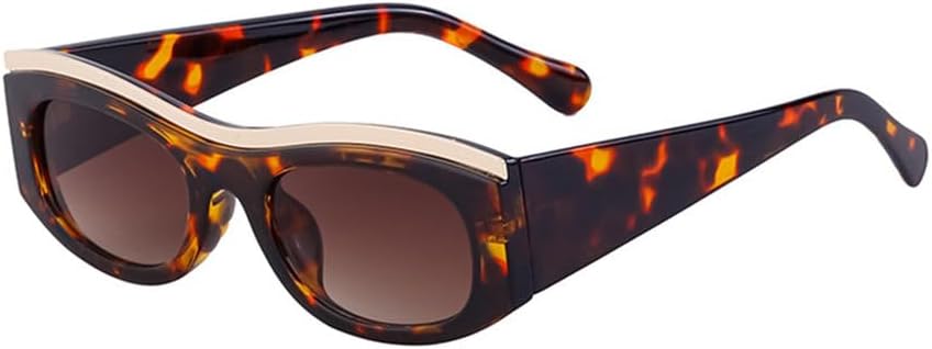 

Роскошные солнцезащитные очки «кошачий глаз» для мужчин и женщин, модные маленькие солнцезащитные очки, винтажные очки для вождения, защита от ультрафиолета UV400 TYUVIVO, Leopard