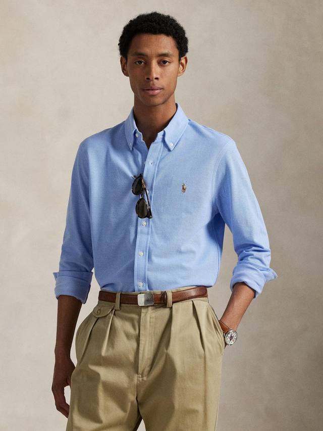 

Рубашка поло из хлопка с отложным воротником Ralph Lauren