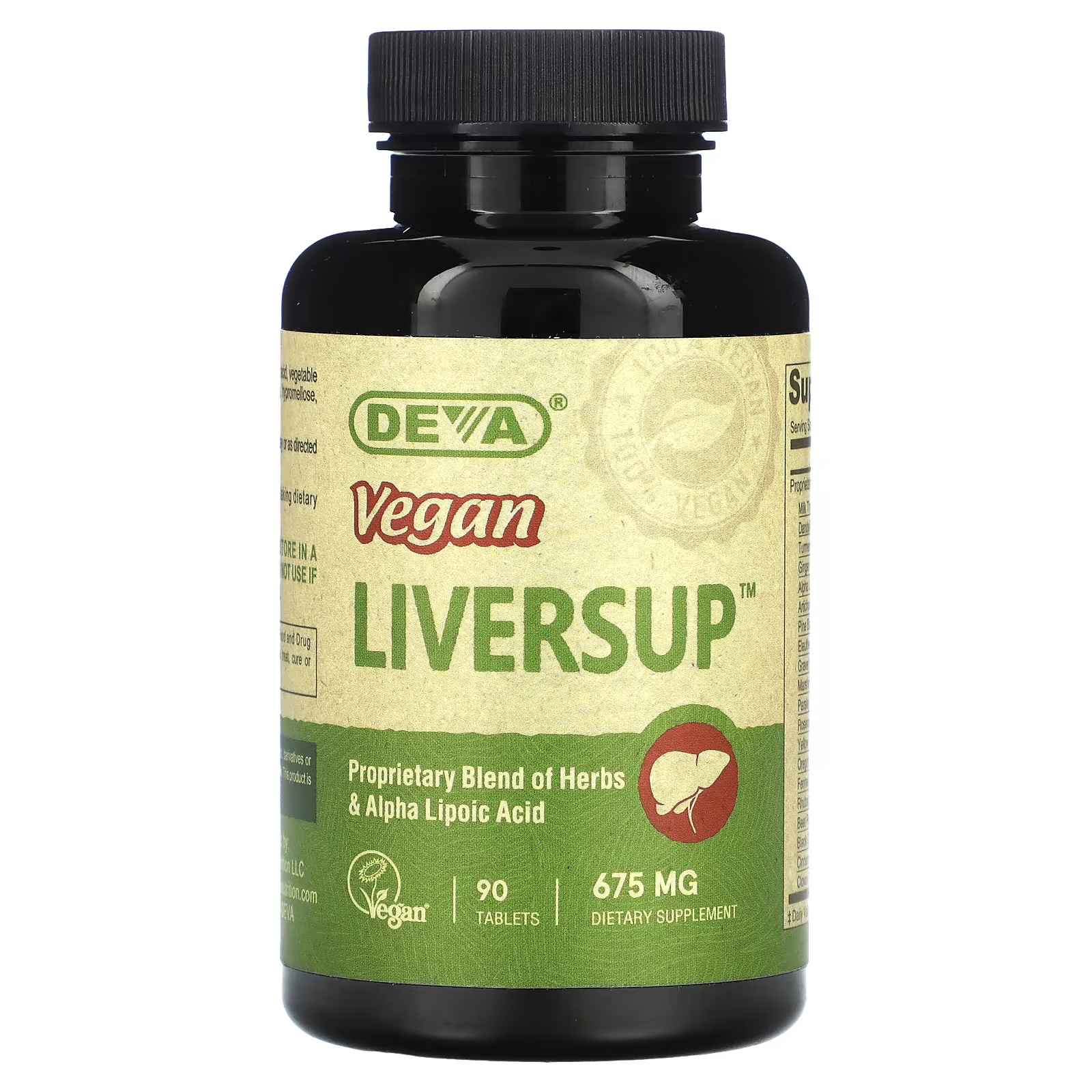 

Добавка Deva Vegan Liversup 675 мг, 90 таблеток