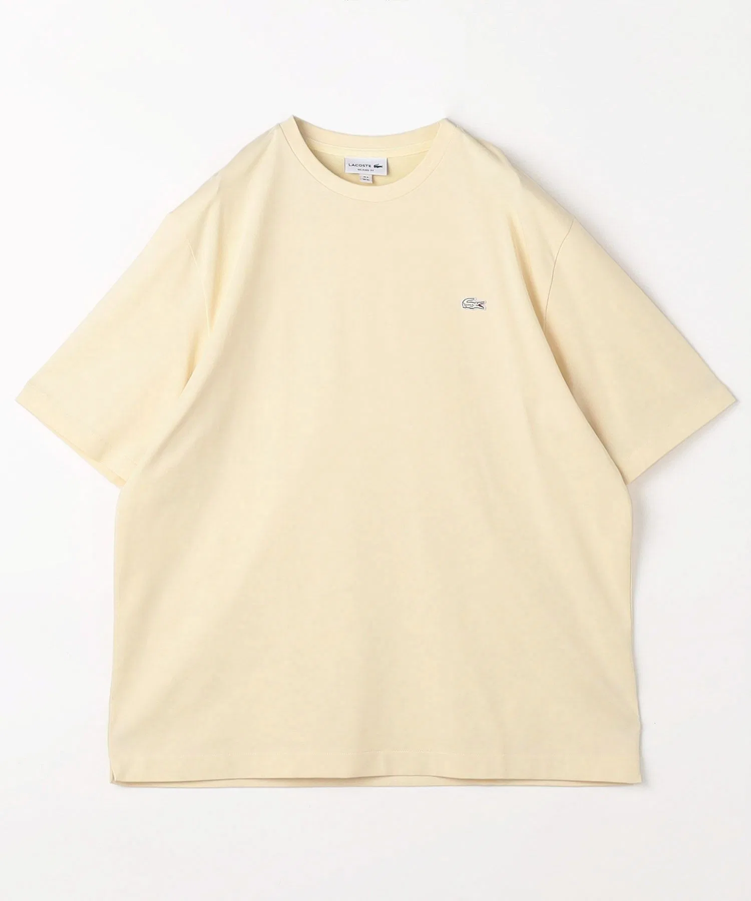 Мужская футболка LACOSTE S-caffe с логотипом бежевая