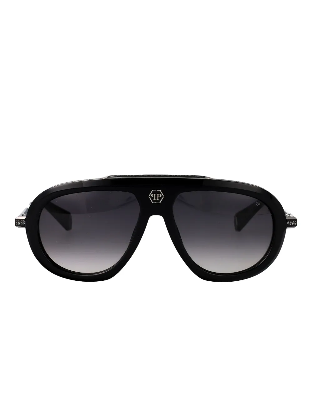 

Солнцезащитные очки в оправе Shield Philipp Plein Eyewear, черный