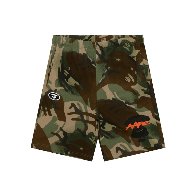 

Шорты-треки A Bathing APE с камуфляжным принтом Aape, зеленый
