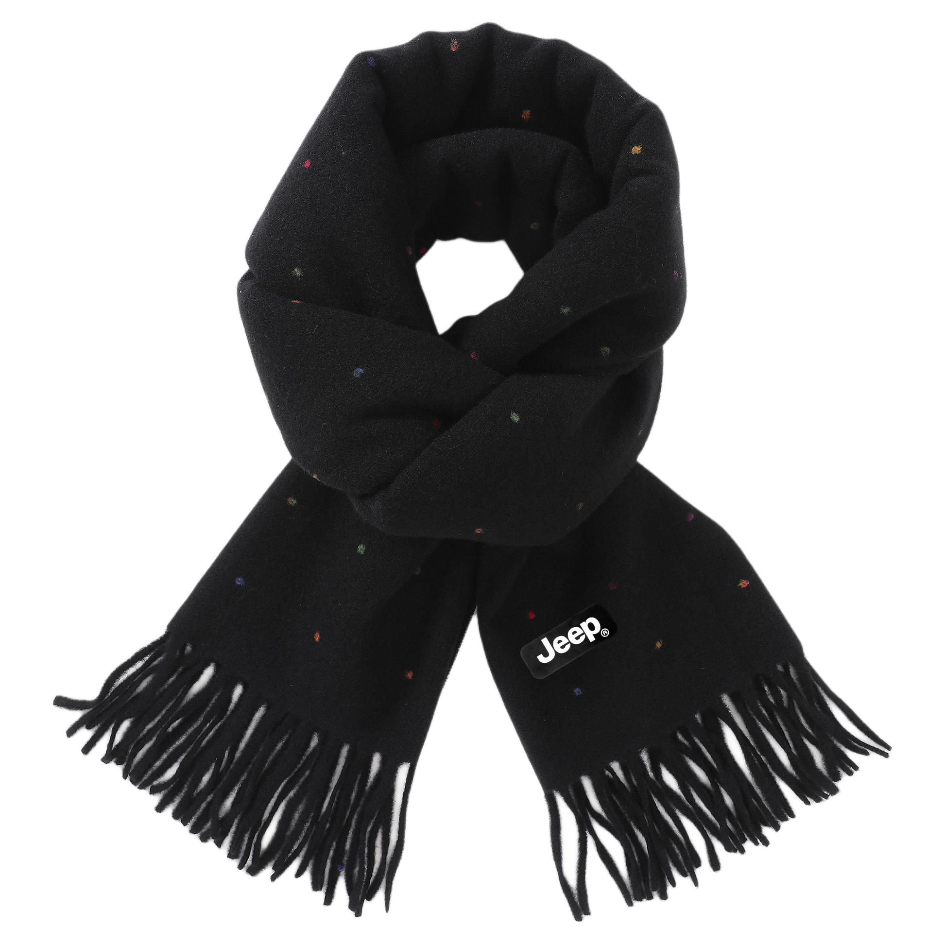 

Акриловые вязаные шарфы Unisex Jeep, Monochrome Dot Black; One Size