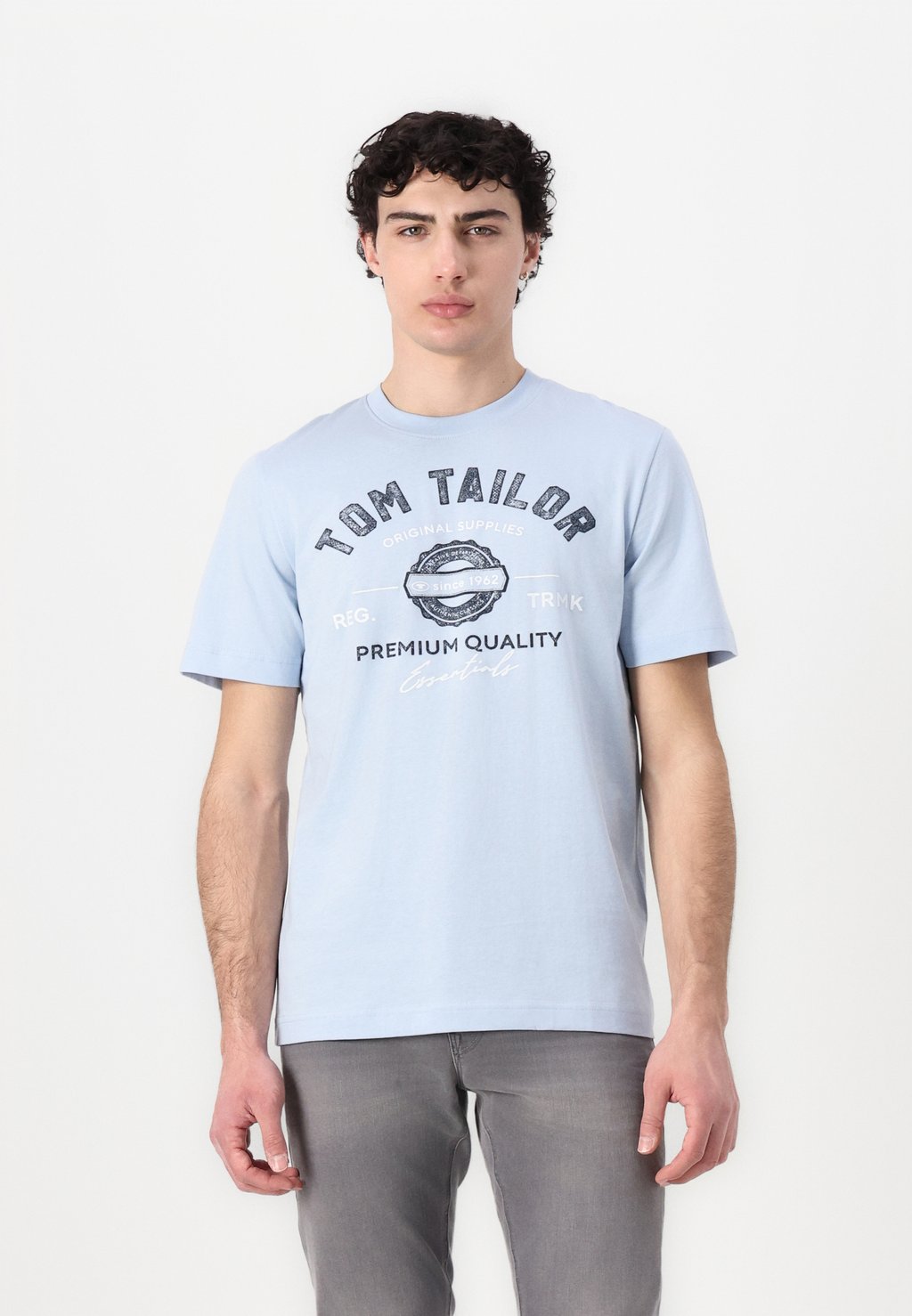 

Футболка с принтом LOGO TEE TOM TAILOR, синий
