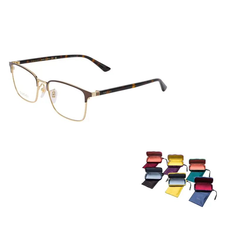 

GUCCI Прямоугольная оправа для очков, Gold