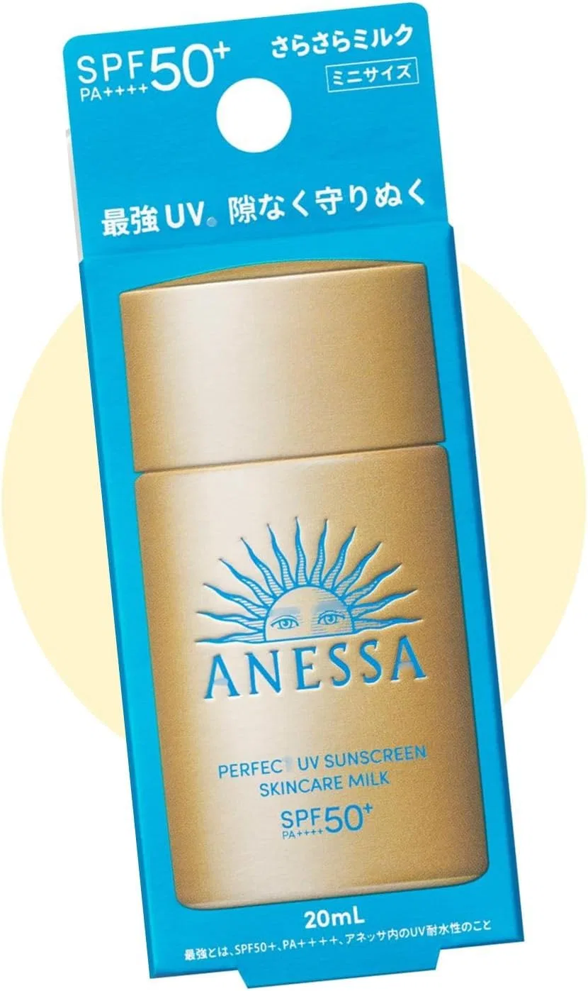Солнцезащитное молочко ANESSA Perfect UV Skin Care Milk, SPF50+ PA++++, 20 мл, золотой Monomoshop