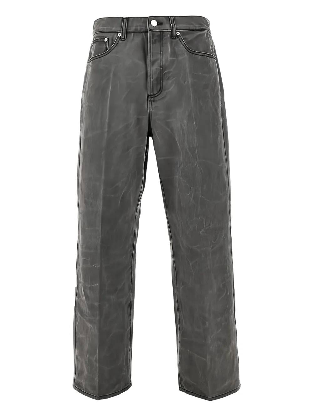 

Классические джинсы с эффектом мятости Obey, серый