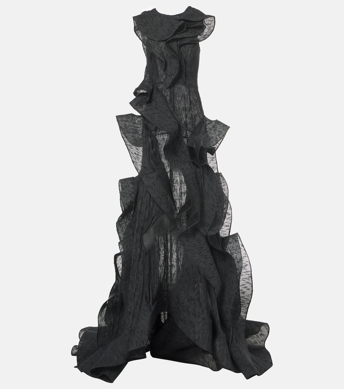 

Платье со спиральными оборками Maticevski, черный