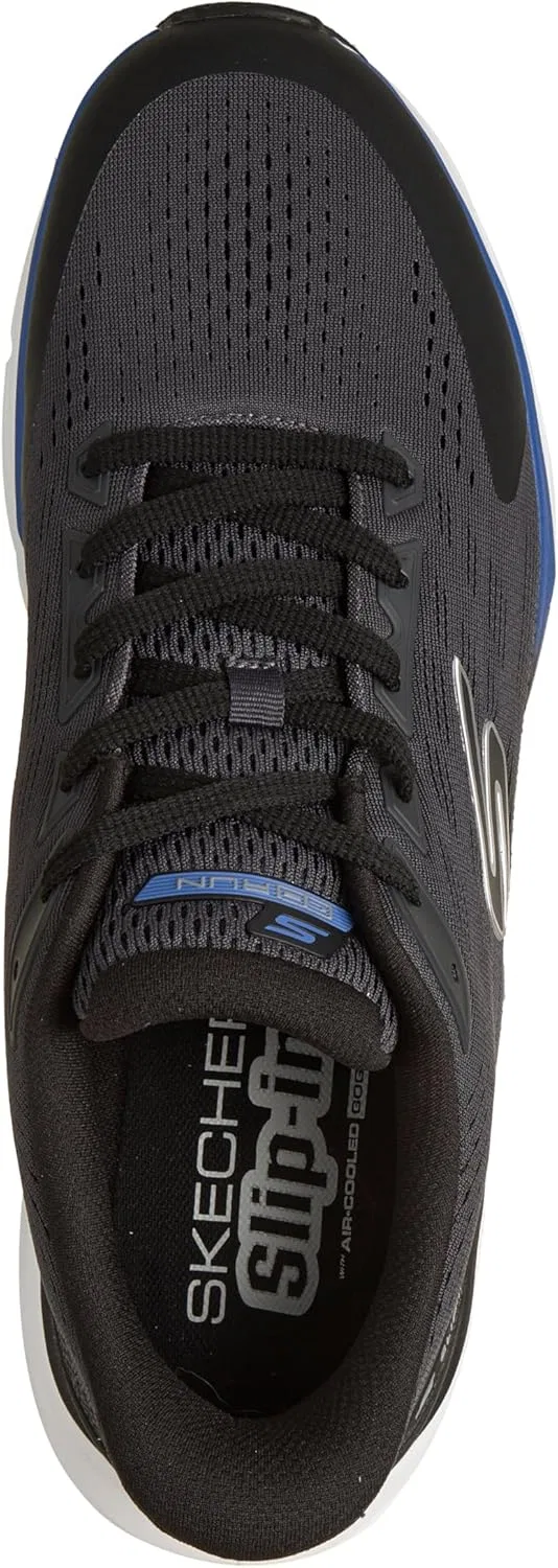 Мужские слипоны Skechers Glide Step Vortex, черный/темно-серый — фото 3