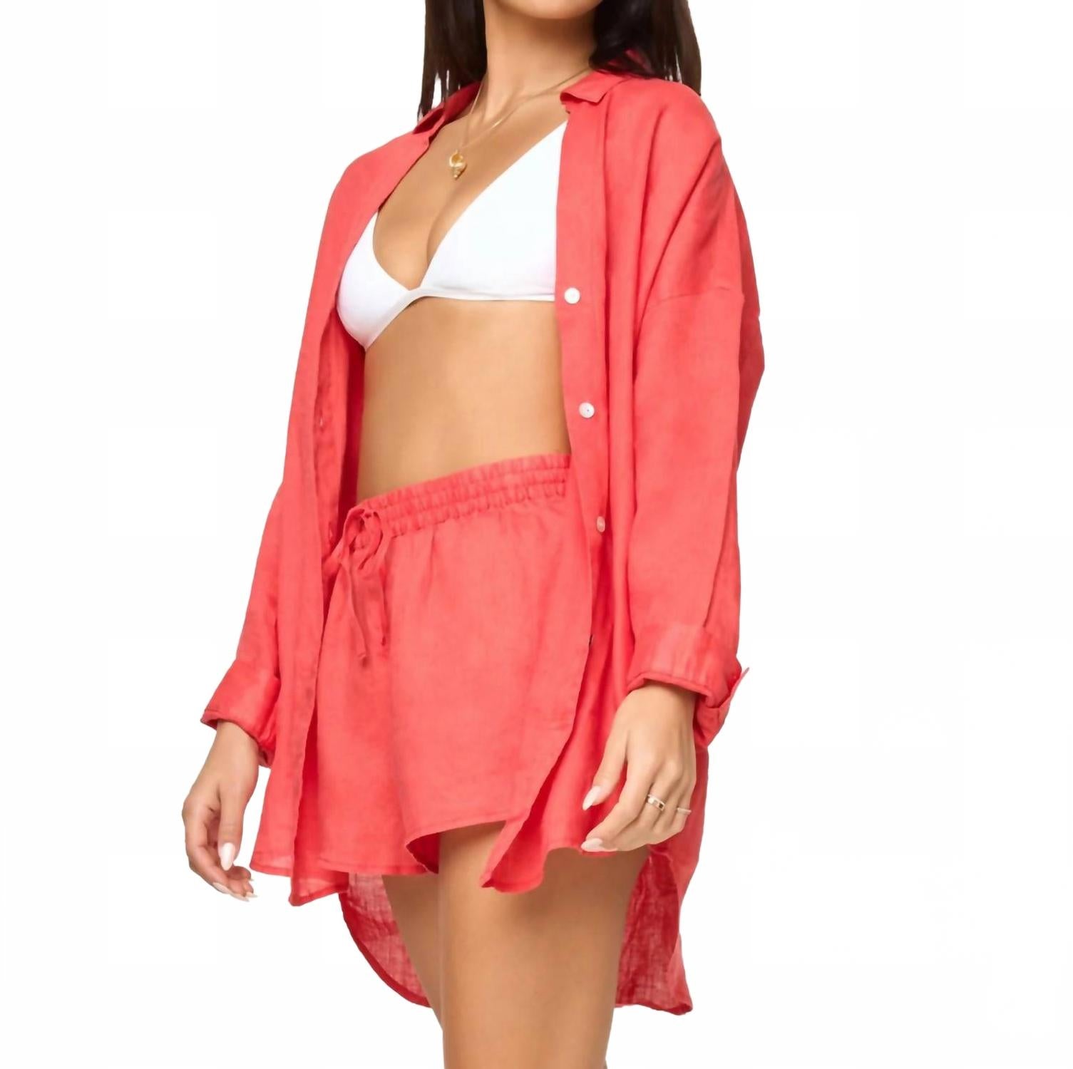 

Рио туника в грейпфрутовом цвете L Space, Grapefruit