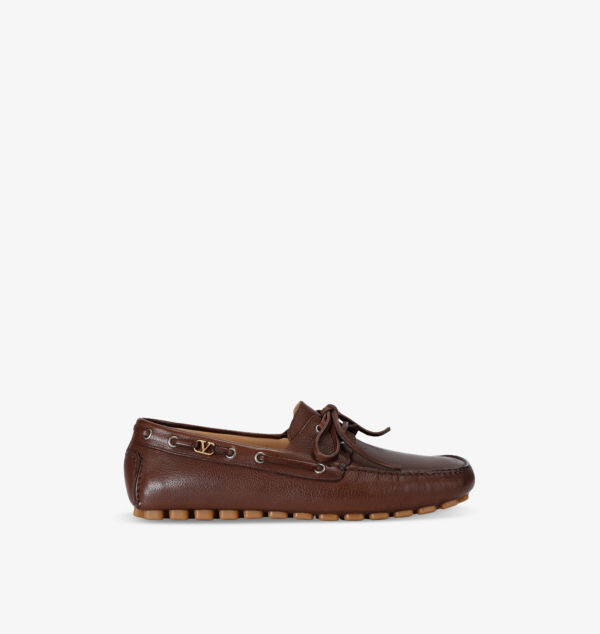 

Кожаные туфли с фирменной табличкой Valentino Garavani, коричневый