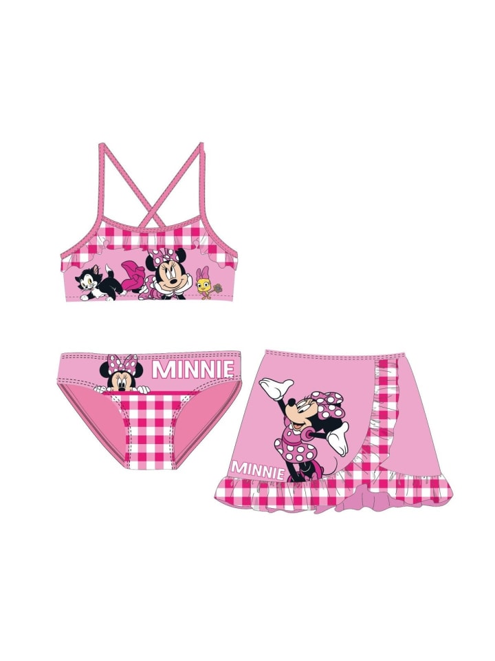 

Бикини и юбка - клетчатый дизайн, 4-10 лет Disney Minnie Mouse