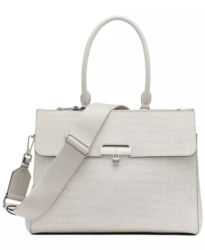 

Мягкая сумка Becky Croco Calvin Klein, серый