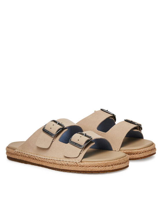 Эспадрильи Flex Jutte Hilfiger Suede Sandal FM0FM05503 Tommy Hilfiger, бежевый — фото 2