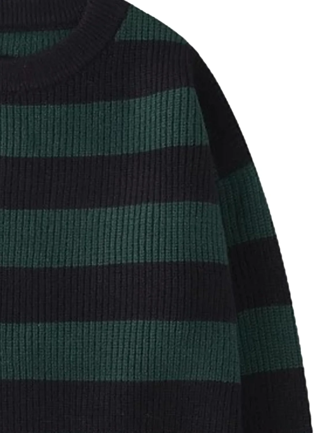 Мужской полосатый вязаный пуловер Casual Color Block Slim Fit — фото 3
