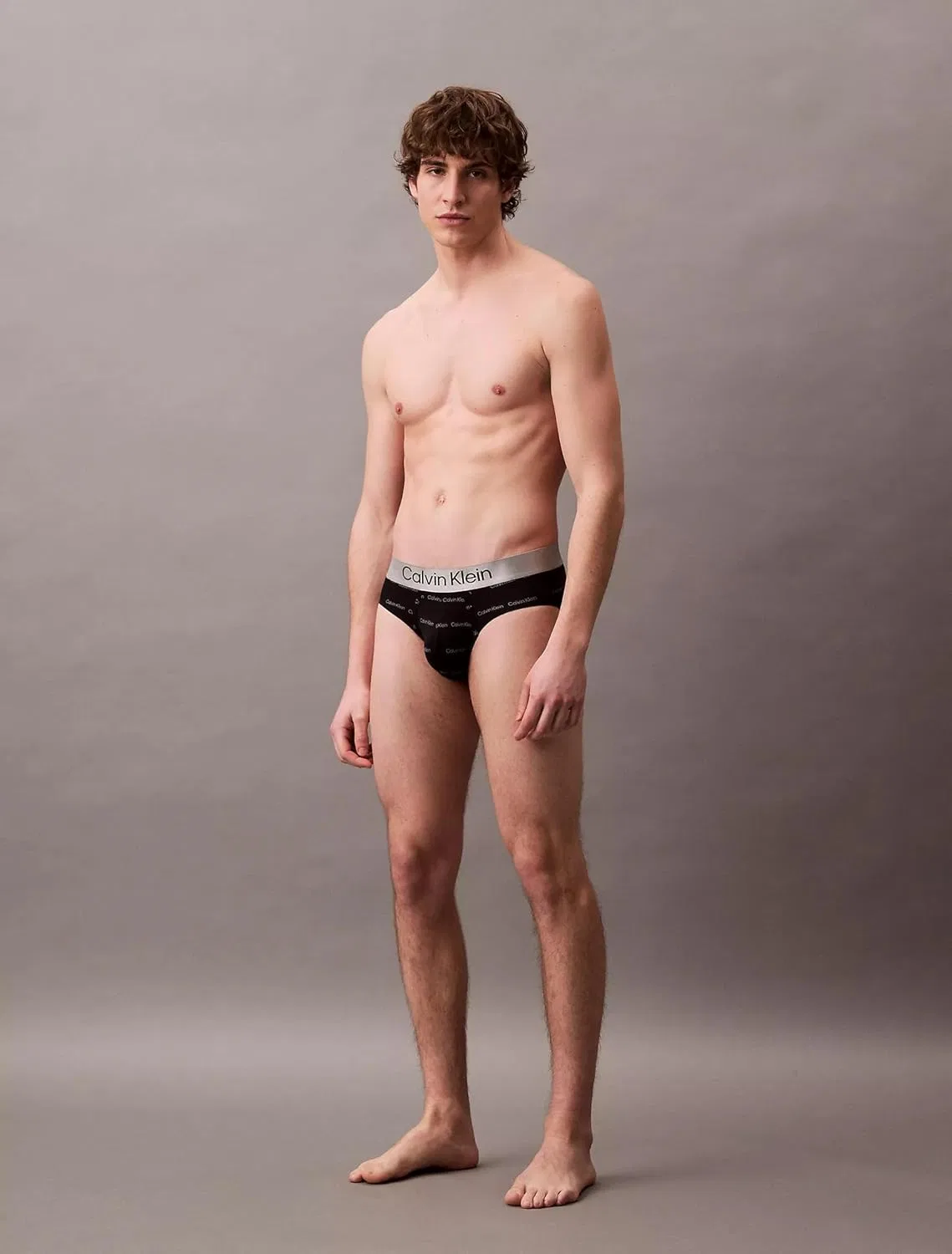 Брифы, Calvin Klein, Тройной логотип Полоса Платина Ржавый — фото 2