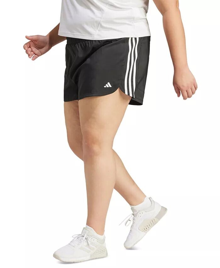 

Шорты Pacer Training Plus Size с 3 полосками и высокой талией adidas, черный