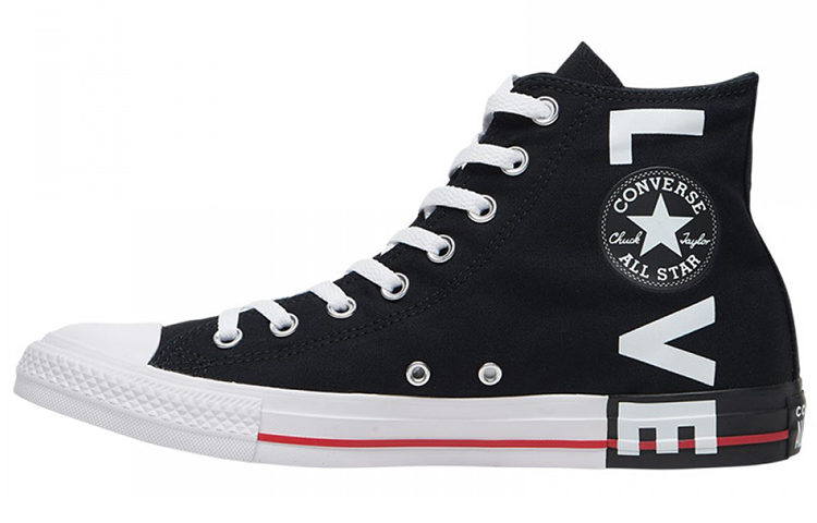 

Кеды Converse Chuck Taylor All Star Fear Love Hi-Top Sneakers Black/White/Red