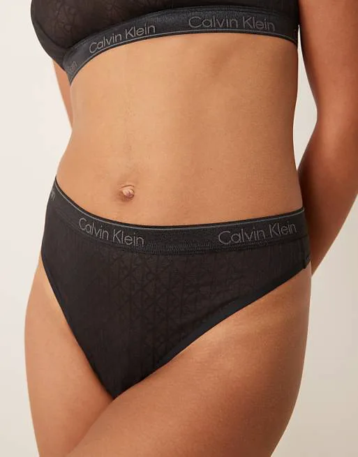 Черные стринги из хлопкового модала Calvin Klein Icon — фото 2