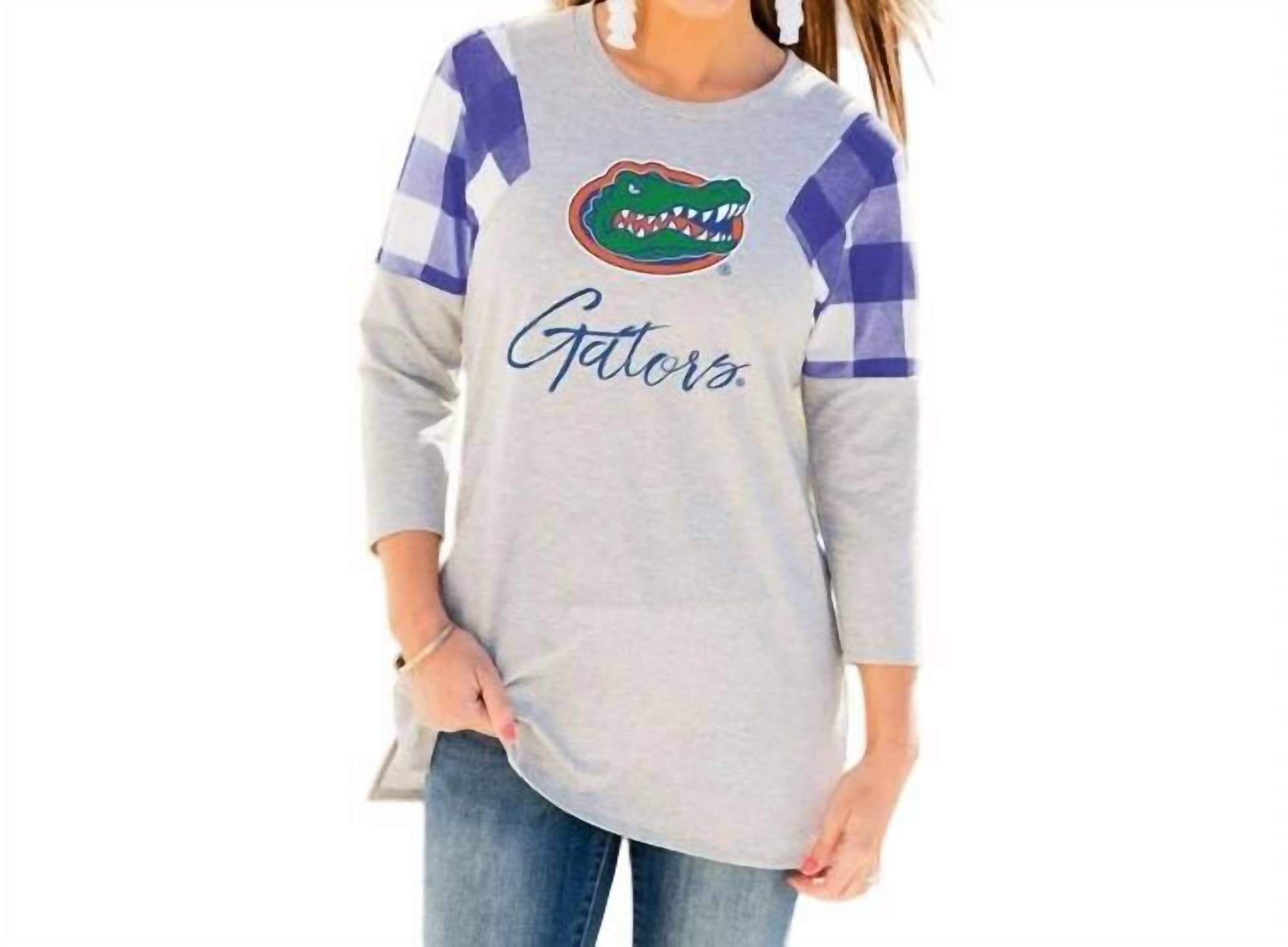 

Университет Флориды Get In Check Туника Серый/фиолетовый Gameday Couture