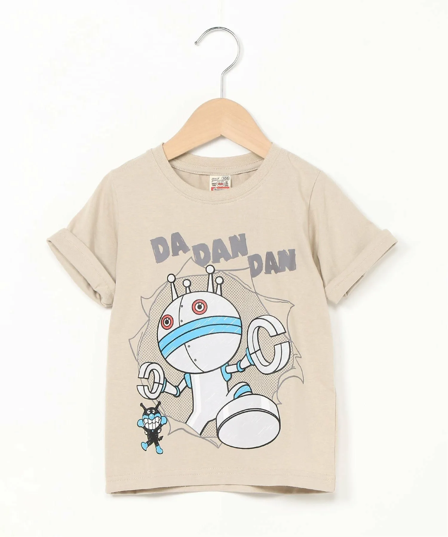 Детская коллекция ANPANMAN / (K) Футболка Dadandan с рваным дизайном Anpanman Kids Collection, beige — фото 2