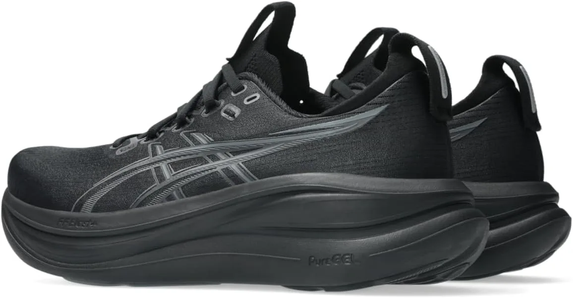 Мужские беговые кроссовки ASICS Gel-Nimbus 28, черный/графитовый — фото 3
