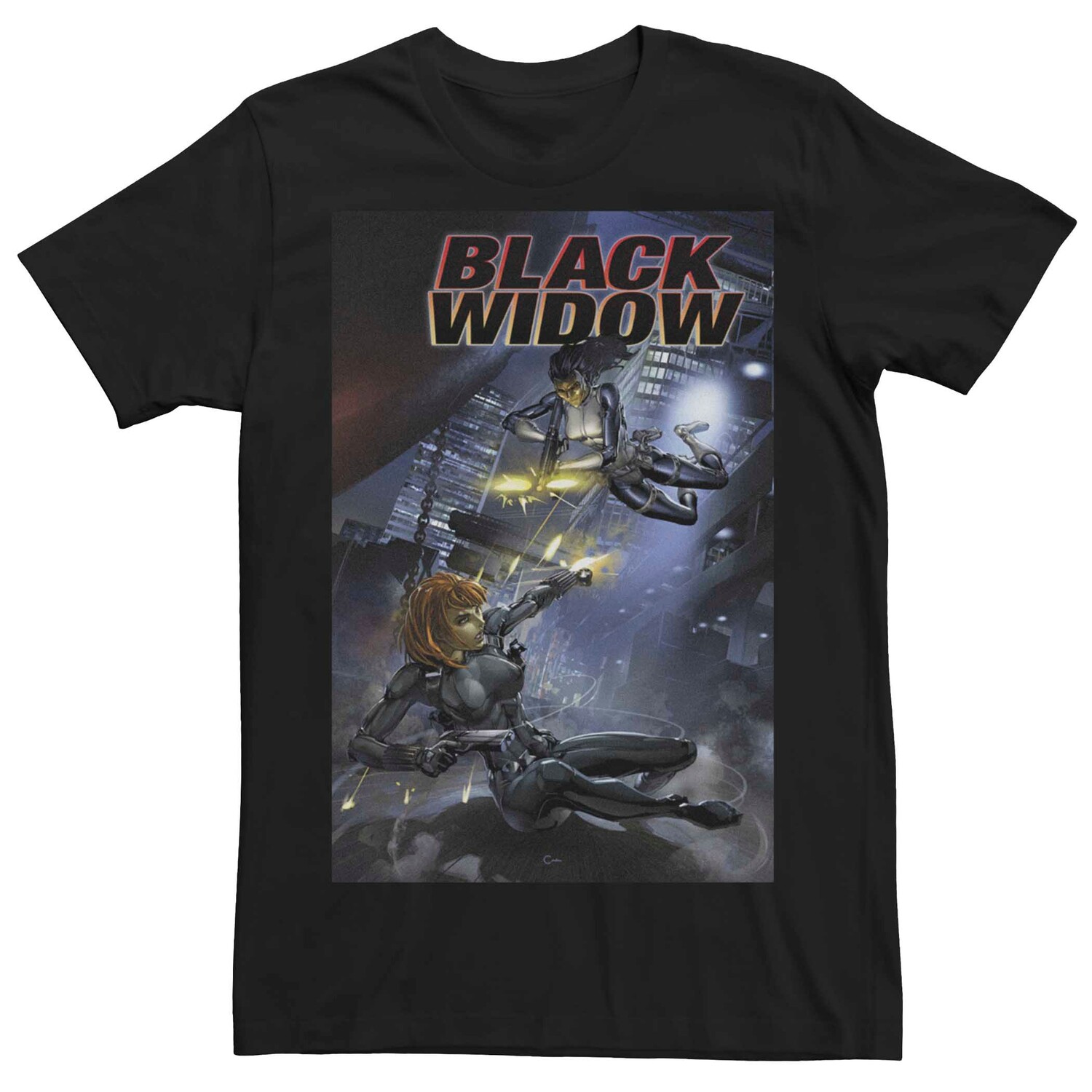 

Мужская футболка с обложкой комиксов Marvel Black Widow Licensed Character