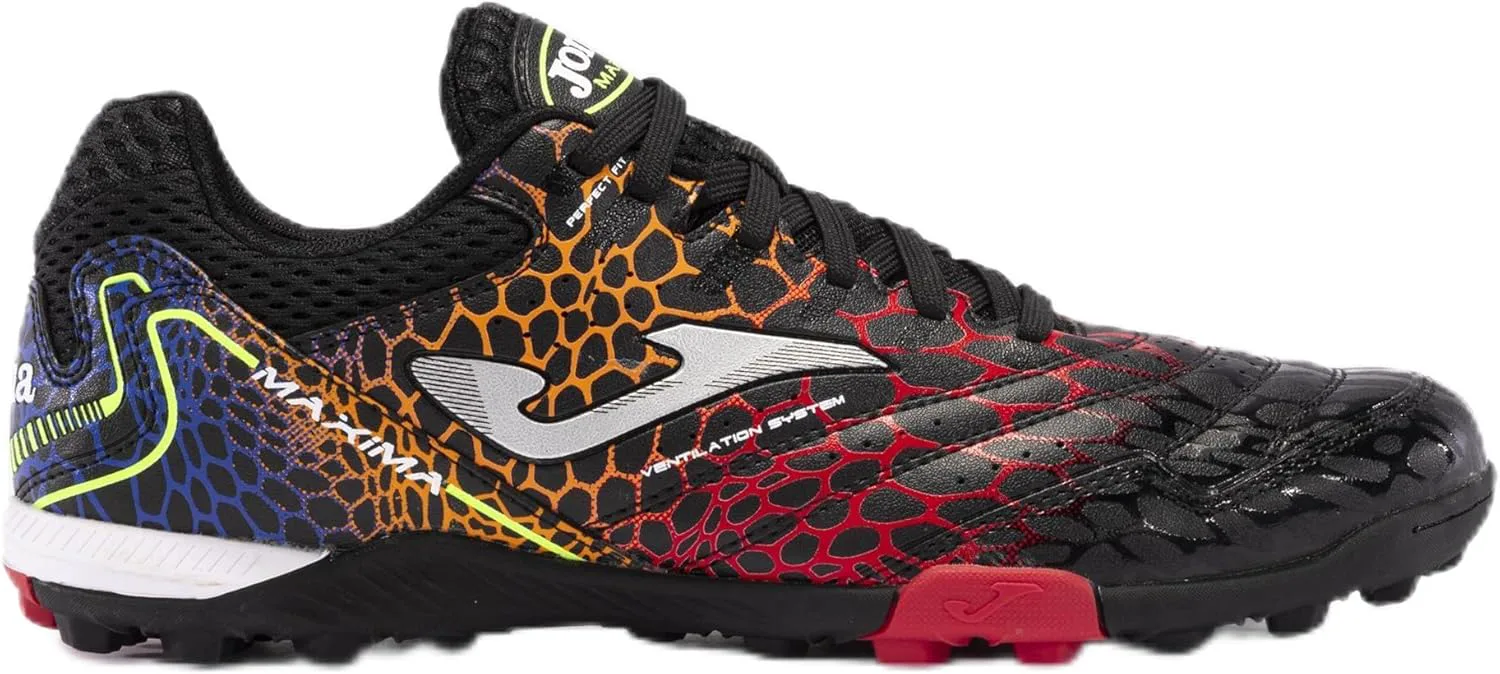 

Футбольные бутсы Joma для искусственного покрытия, размер 6,5-12 США - Профессиональные бутсы - Верх из микрофибры, хромированная подошва, усиление пятки - Máxima, черный/красный