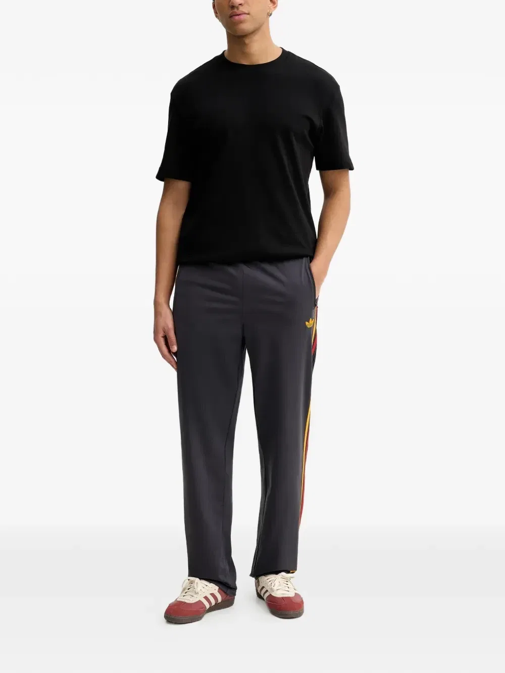 Спортивные штаны Firebird с боковыми полосками Adidas, серый — фото 2