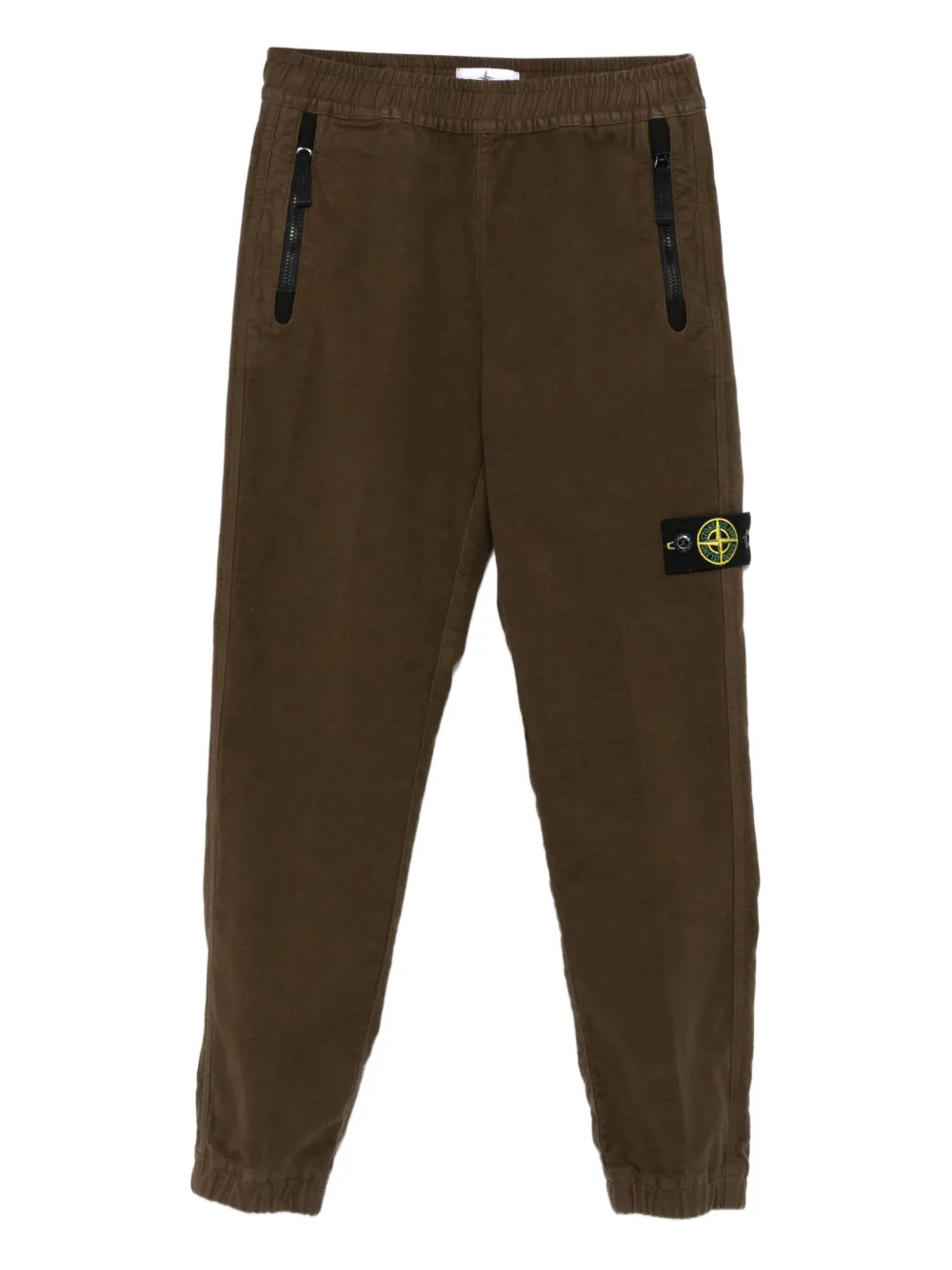 

Брюки с карманами на молнии и логотипом Stone Island Junior, зеленый