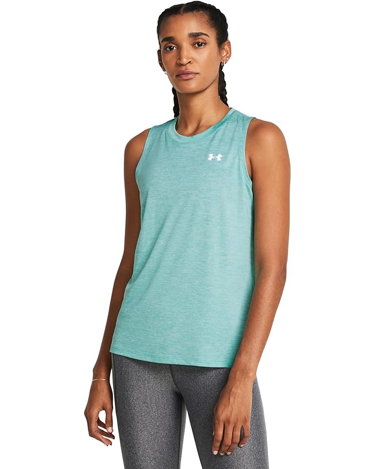 

Топ Under Armour Tech Tank Twist, цвет Radial Turquoise/White/White