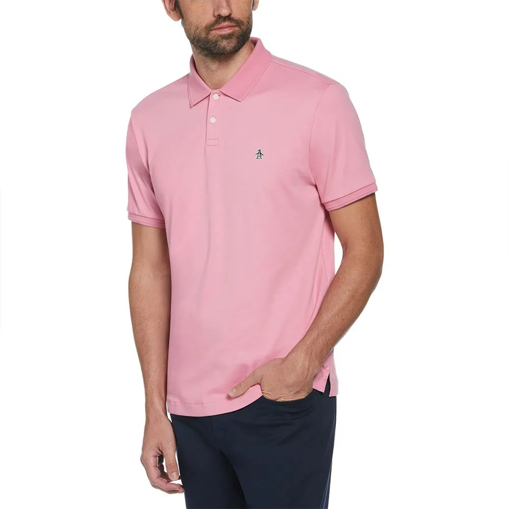 

Поло Original Penguin Daddy Organic Interlock Sticker Pete, розовый