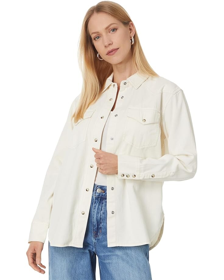 

Рубашка Madewell Denim Perfect Western Shirt Ecru, цвет Vintage Ivory