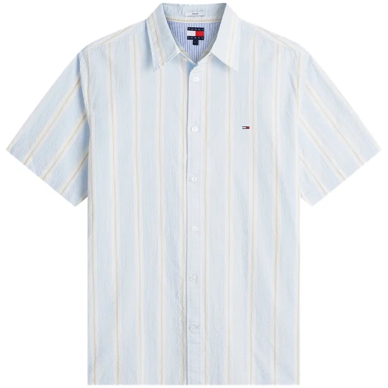 Рубашка мужская с отложным воротником Moderate Tommy Hilfiger, Blue Stripes C3Q
