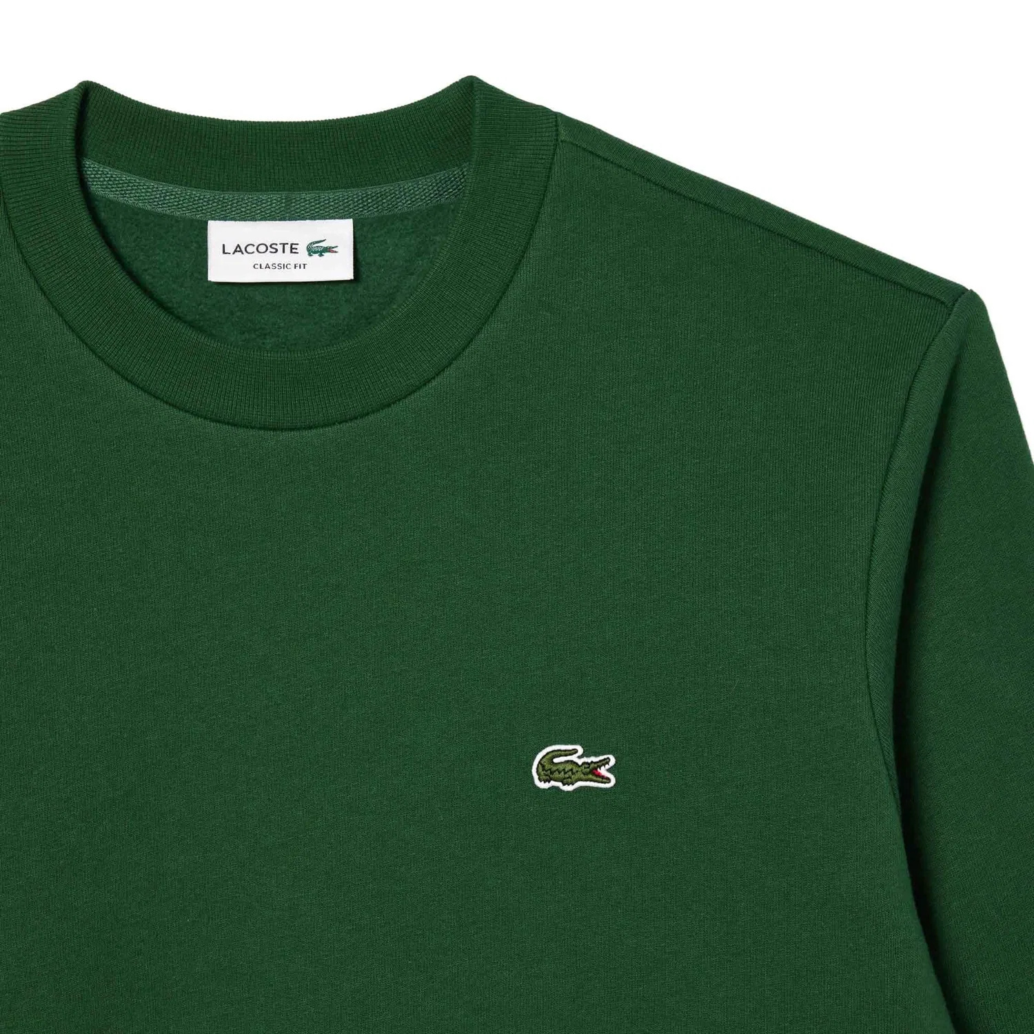 Свитшот из флиса Lacoste, зеленый — фото 3