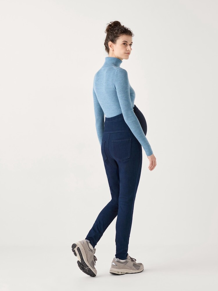 Ультра-Эластичные леггинсы для беременных  Uniqlo, синий — фото 3