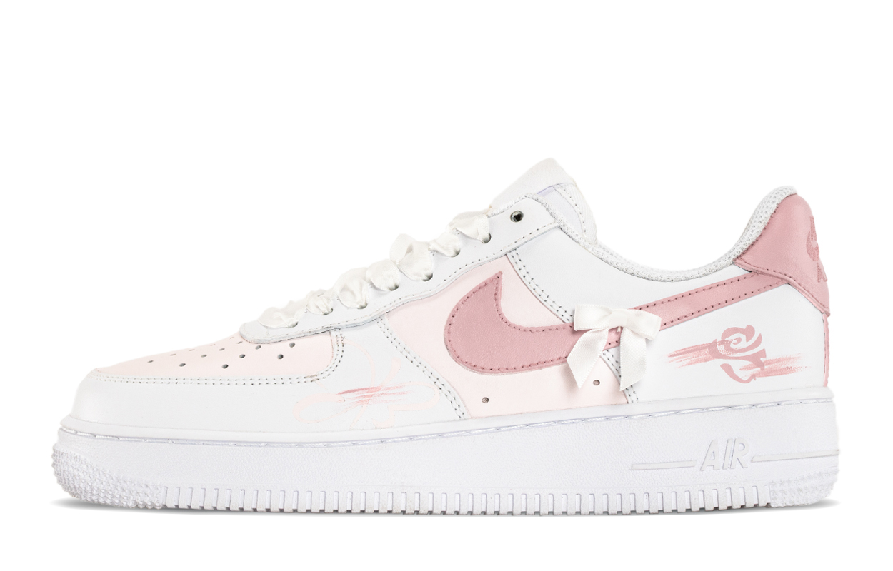 

Детские кроссовки для скейтбординга Air Force 1 для начальной школы Nike, розовый/белый