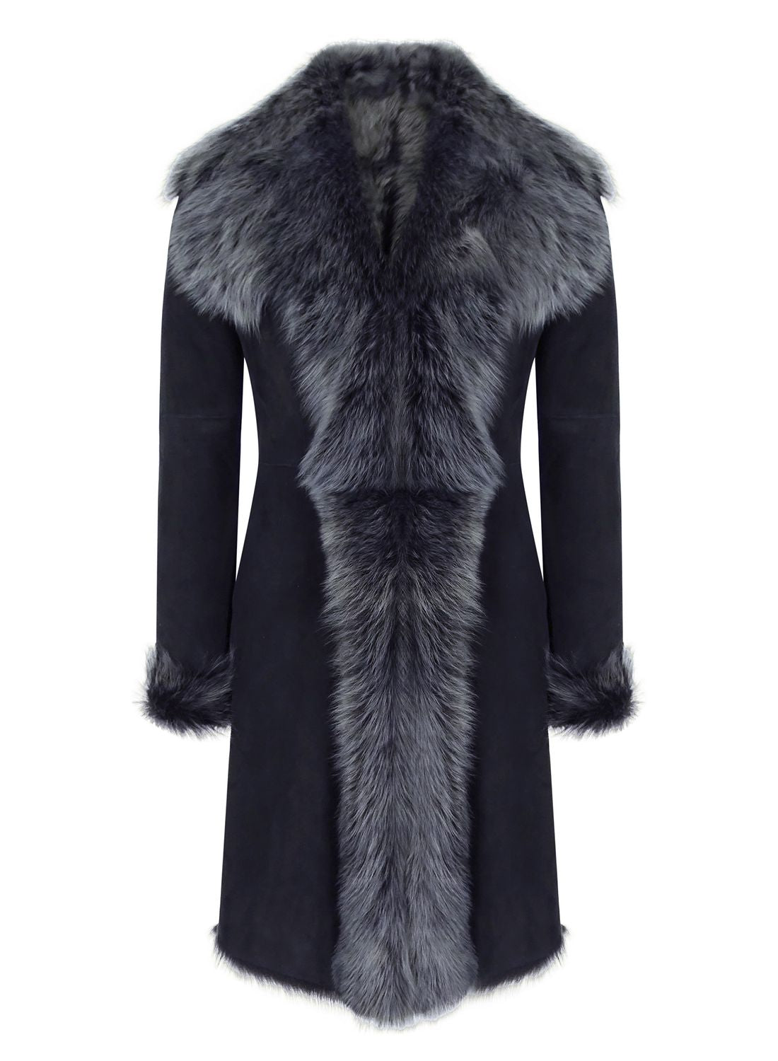 

Длинное замшевое пальто из тосканской овчины TruClothing, черный