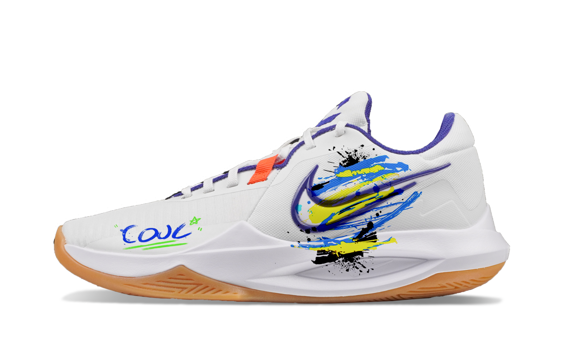 

Nike Баскетбольные кроссовки Precision 6 с низким верхом, износостойкие и нескользящие, белые, мужские