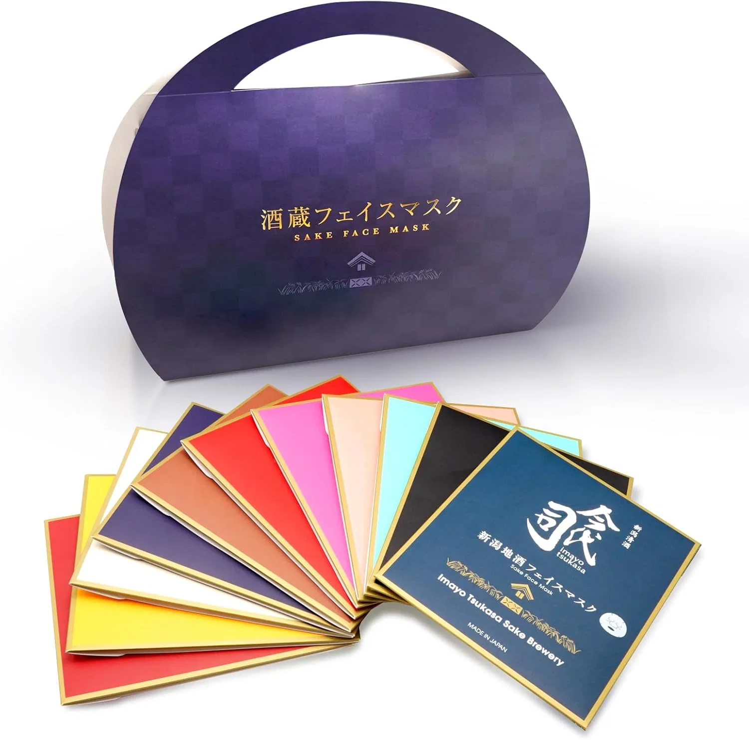 Набор Arakura Furaku — Niigata Sake Face Mask, набор 11 пивоварен, жидкая 18 мл, саке и рисовые отруби