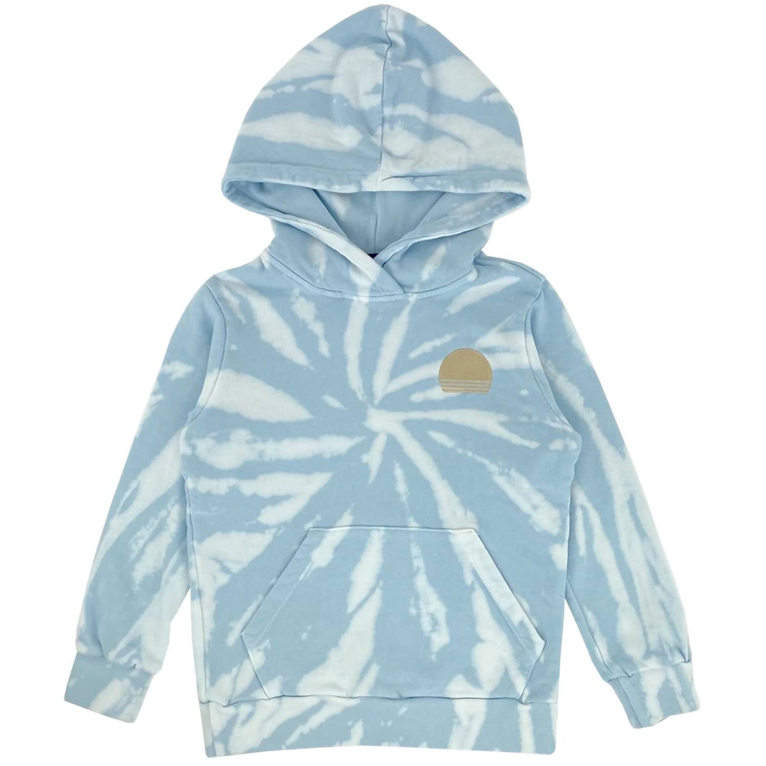 

Толстовка с капюшоном Tie Dye для девочек в цвете Cirrus Blue TINY WHALES